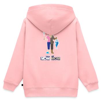 Ihre Mutter meine Mutter - lustiges Fischerin-Geschenk - Kinder Premium Organic Zip Hoodie - Rosa - Hinten - AI Model Kid Female (0cm)