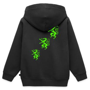 Styrie - Sweat Premium à capuche zippé enfant bio - noir - Dos - AI Model Kid Male (0cm)