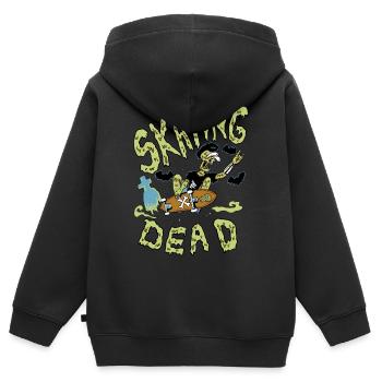 skatingdead - Kinder Premium Organic Zip Hoodie - Schwarz - Hinten - AI Model Kid Male (0cm)