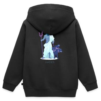 Hades - Griechische Mythologie - Kinder Premium Organic Zip Hoodie - Schwarz - Hinten - AI Model Kid Male (0cm)