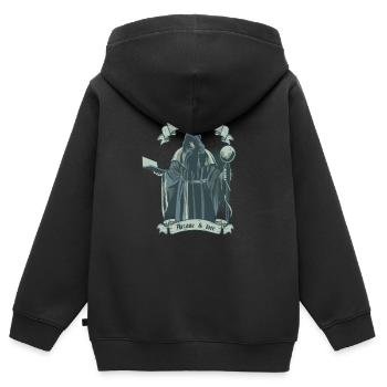 Zauberer - Wizard - Kinder Premium Organic Zip Hoodie - Schwarz - Hinten - AI Model Kid Male (0cm)