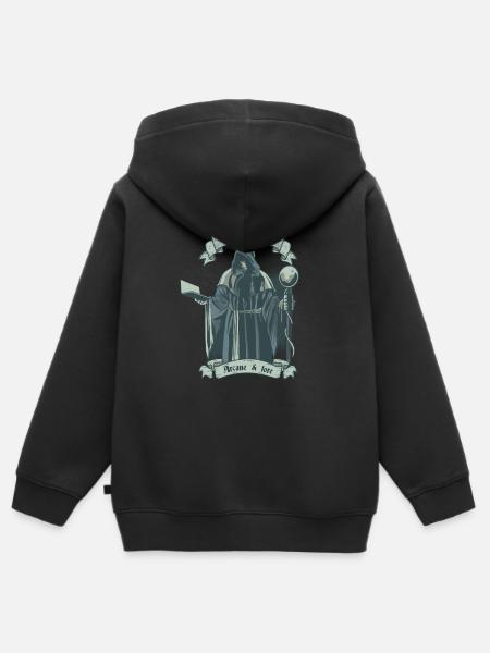Zauberer - Wizard - Kinder Premium Organic Zip Hoodie - Schwarz
