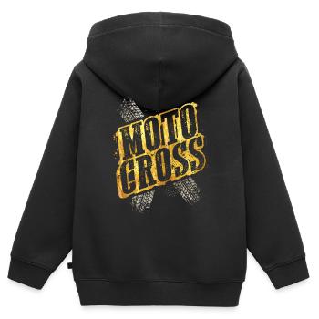 Motocross - Motocross Fahrer - Motocross fahren - Kinder Premium Organic Zip Hoodie - Schwarz - Hinten - AI Model Kid Male (0cm)