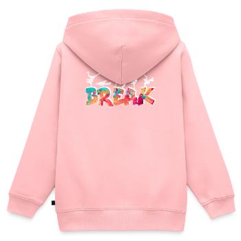 Breakdance Bboy Bgirl HipHop - Sweat Premium à capuche zippé enfant bio - rose - Dos - AI Model Kid Female (0cm)