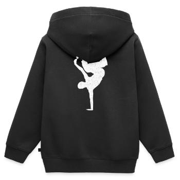 Breakdance Bboy Bgirl HipHop - Kinder Premium Organic Zip Hoodie - Schwarz - Hinten - AI Model Kid Male (0cm)
