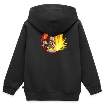 Schweißer bei der Arbeit - Lustiges EisenschweißarbeiterGeschenk - Kinder Premium Organic Zip Hoodie - Schwarz - Hinten - AI Model Kid Male (0cm)