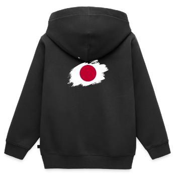 Japan japanisch Flagge Fahne - Kinder Premium Organic Zip Hoodie - Schwarz - Hinten - AI Model Kid Male (0cm)