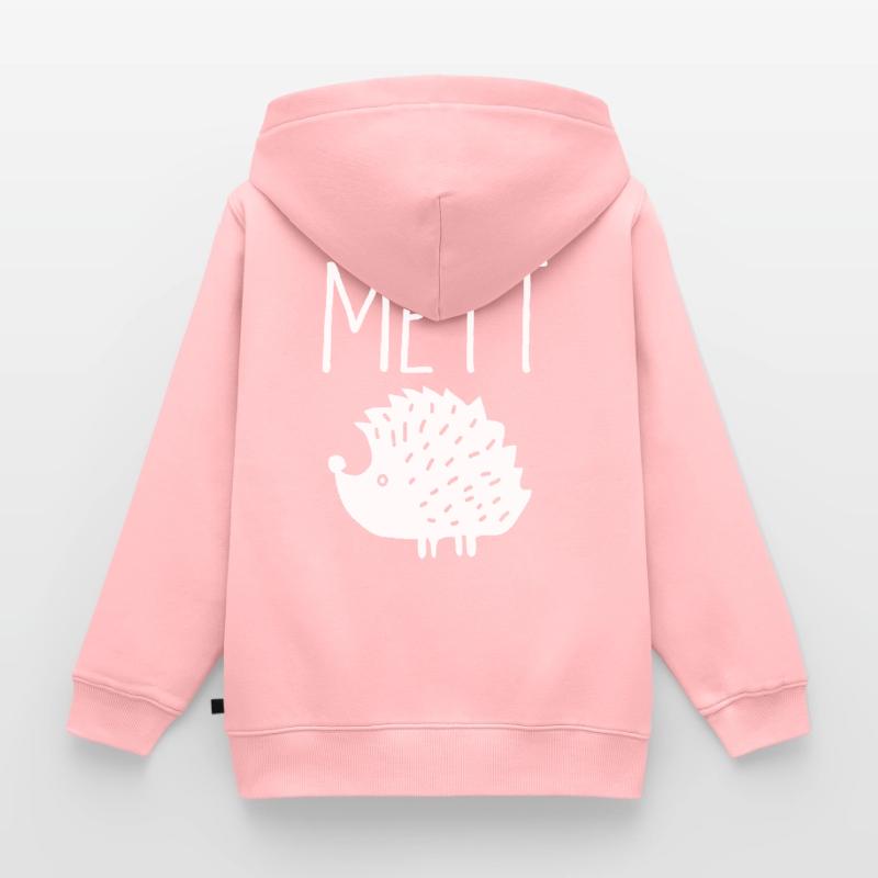 Mettigel Mett Igel Hackfleisch Fleischesser Hackk Kinder Premium Organic Zip Hoodie