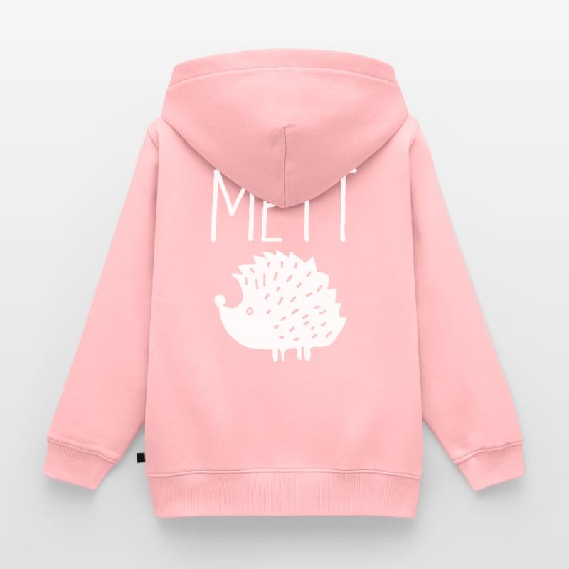 Mettigel Mett Igel Hackfleisch Fleischesser Hackk Kinder Premium Organic Zip Hoodie