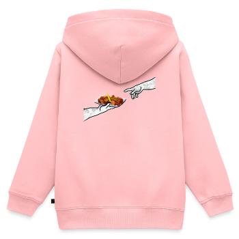 Die Göttliche Currywurst - Kinder Premium Organic Zip Hoodie - Rosa - Hinten - AI Model Kid Female (0cm)