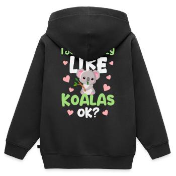Koala Koala Ours - Sweat Premium à capuche zippé enfant bio - noir - Dos - AI Model Kid Male (0cm)