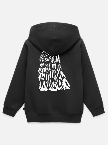 Puli "Black Edition" - Kids Premium Organic Zip-up Hoodie - black