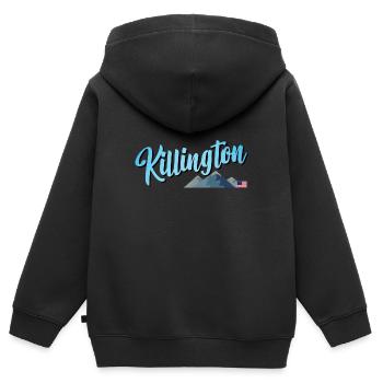 Killington Station de Ski - Sweat Premium à capuche zippé enfant bio - noir - Dos - AI Model Kid Male (0cm)