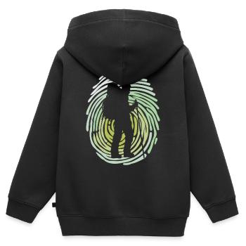 mountain hike, hiking, hiker, hike, trekking - Kids Premium Organic Zip-up Hoodie - black - Back - AI Model Kid Male (0cm)