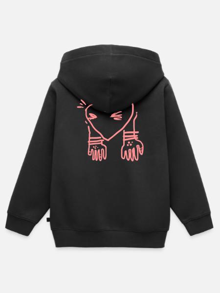 NEVERTHELESS - Kinder Premium Organic Zip Hoodie - Schwarz