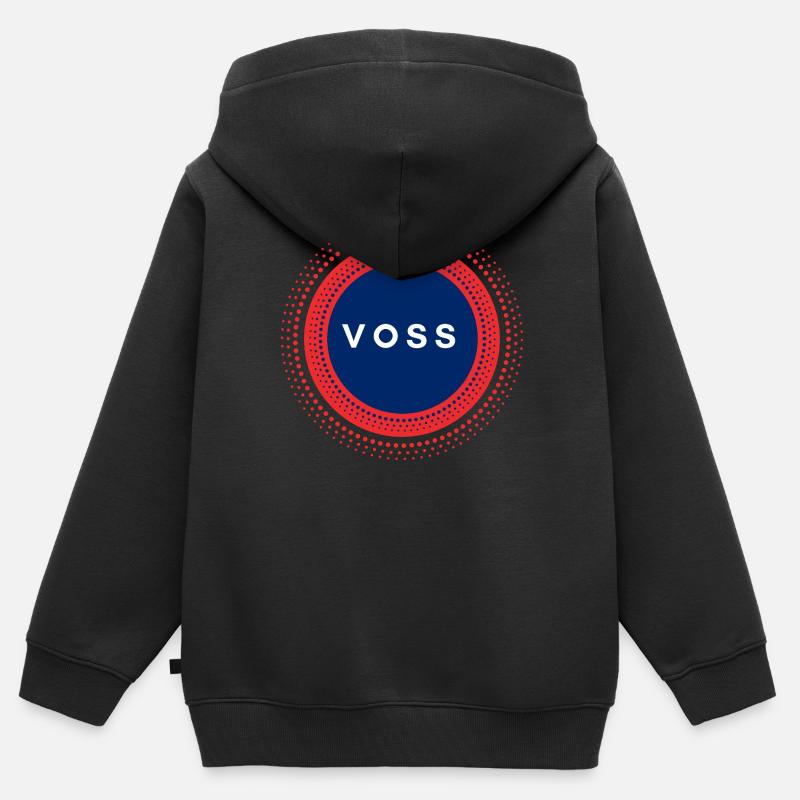 Voss Norvège - Sweat Premium à capuche zippé enfant bio - noir