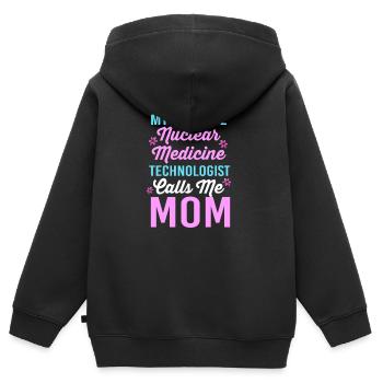 Nuklear Nuklearmedizin Atom Radiologie - Kinder Premium Organic Zip Hoodie - Schwarz - Hinten - AI Model Kid Male (0cm)