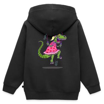 Camouflage for hunting - Kids Premium Organic Zip-up Hoodie - black - Back - AI Model Kid Male (0cm)