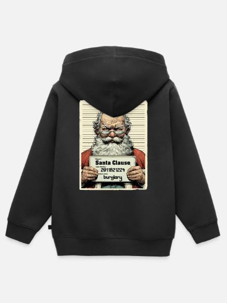 Santa Verhaftet - Kinder Premium Organic Zip Hoodie - Schwarz