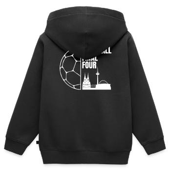 Handball Final Four Skyline - Kinder Premium Organic Zip Hoodie - Schwarz - Hinten - AI Model Kid Male (0cm)