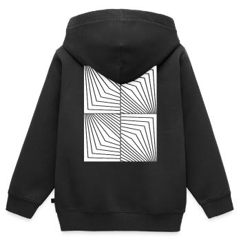 Opart Lines Constellation - Kids Premium Organic Zip-up Hoodie - black - Back - AI Model Kid Male (0cm)