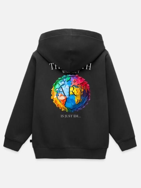 The Earth Without Art - Kinder Premium Organic Zip Hoodie - Schwarz