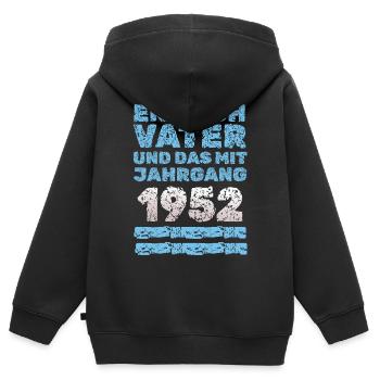 Vater 1952 - Kinder Premium Organic Zip Hoodie - Schwarz - Hinten - AI Model Kid Male (0cm)