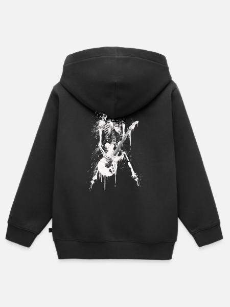 Rock it! - Kinder Premium Organic Zip Hoodie - Schwarz