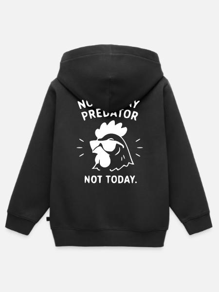 Nicht heute Predator Hahn - Kinder Premium Organic Zip Hoodie - Schwarz