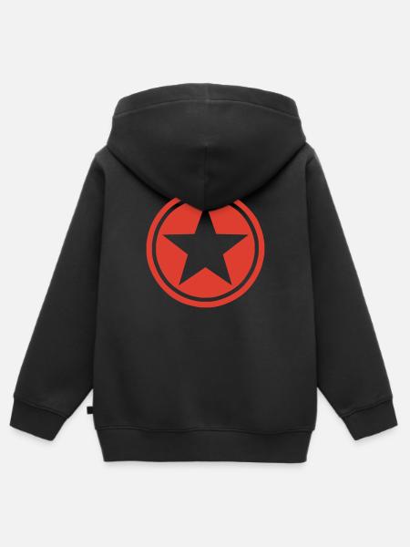 star - Kinder Premium Organic Zip Hoodie - Schwarz