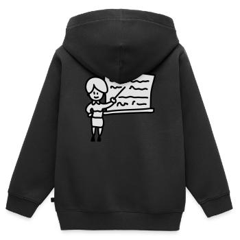 Lehrerin - Kinder Premium Organic Zip Hoodie - Schwarz - Hinten - AI Model Kid Male (0cm)