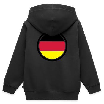 Allemagne emblème - Sweat Premium à capuche zippé enfant bio - noir - Dos - AI Model Kid Male (0cm)