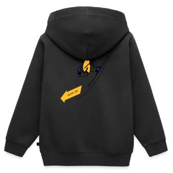 Apres ski - Kinder Premium Organic Zip Hoodie - Schwarz - Hinten - AI Model Kid Male (0cm)