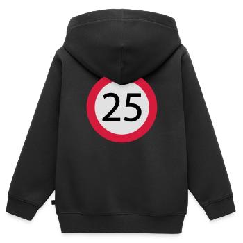 25 - Sweat Premium à capuche zippé enfant bio - noir - Dos - AI Model Kid Male (0cm)