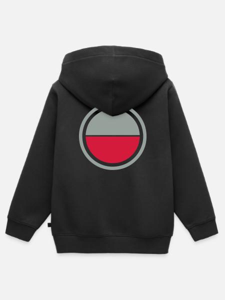 Polen Emblem - Kinder Premium Organic Zip Hoodie - Schwarz