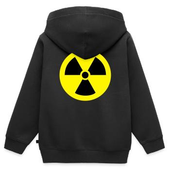 énergie nucléaire - Sweat Premium à capuche zippé enfant bio - noir - Dos - AI Model Kid Male (0cm)