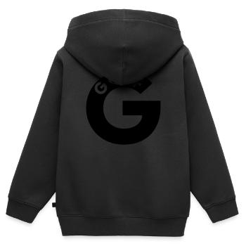 NATO G - Kinder Premium Organic Zip Hoodie - Schwarz - Hinten - AI Model Kid Male (0cm)