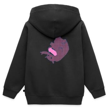 Elefant.PNG - Kinder Premium Organic Zip Hoodie - Schwarz - Hinten - AI Model Kid Male (0cm)