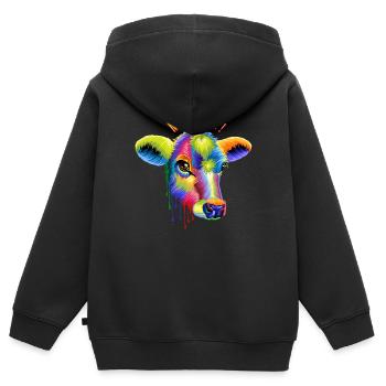 Not your Meat - Kinder Premium Organic Zip Hoodie - Schwarz - Hinten - AI Model Kid Male (0cm)