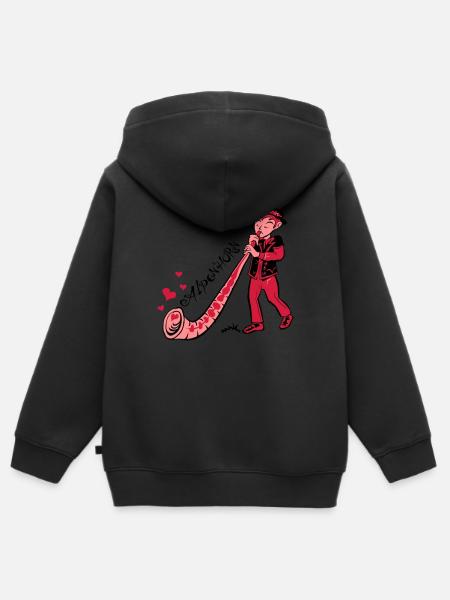 Alpenhorn - Kinder Premium Organic Zip Hoodie - Schwarz