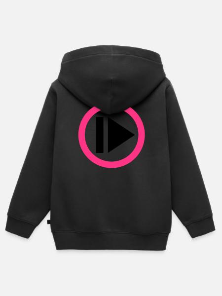 Play Musik - Kinder Premium Organic Zip Hoodie - Schwarz