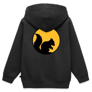 mond nacht sonne kreis rund logo silhouette schwar - Kinder Premium Organic Zip Hoodie - Schwarz - Hinten - AI Model Kid Male (0cm)