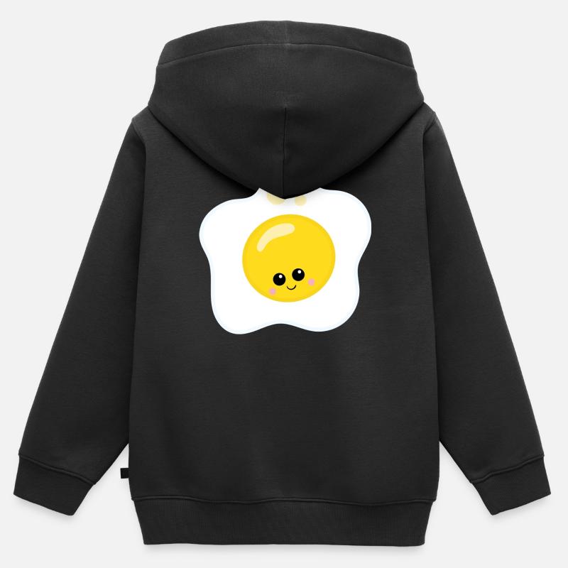 frit - Sweat Premium à capuche zippé enfant bio - noir