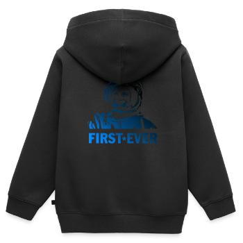 gagarin first ever - Kinder Premium Organic Zip Hoodie - Schwarz - Hinten - AI Model Kid Male (0cm)