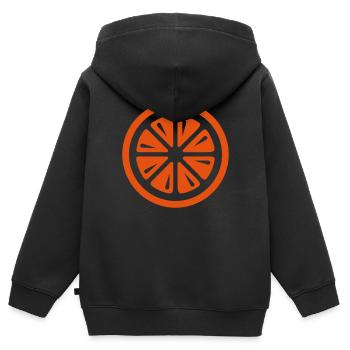 Orange - Kids Premium Organic Zip-up Hoodie - black - Back - AI Model Kid Male (0cm)