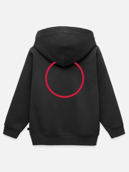 Kreis - Kinder Premium Organic Zip Hoodie - Schwarz