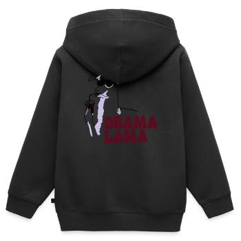 Drama Lama - Kinder Premium Organic Zip Hoodie - Schwarz - Hinten - AI Model Kid Male (0cm)