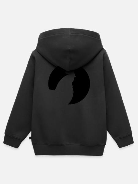 Hahn - Kinder Premium Organic Zip Hoodie - Schwarz