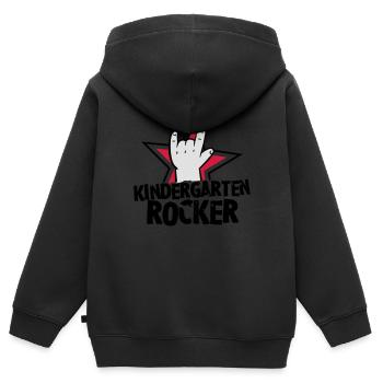 Rocker de la pépinière - bascule bébé - enfant- - Sweat Premium à capuche zippé enfant bio - noir - Dos - AI Model Kid Male (0cm)