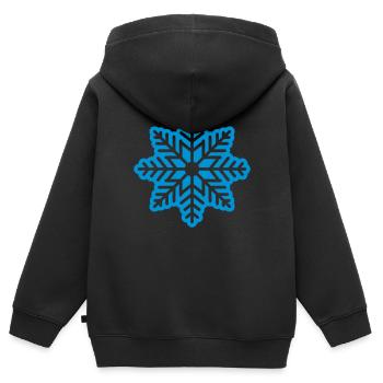 Neige - Sweat Premium à capuche zippé enfant bio - noir - Dos - AI Model Kid Male (0cm)